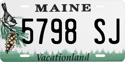 ME license plate 5798SJ