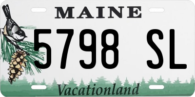 ME license plate 5798SL
