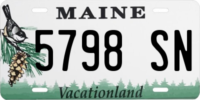 ME license plate 5798SN