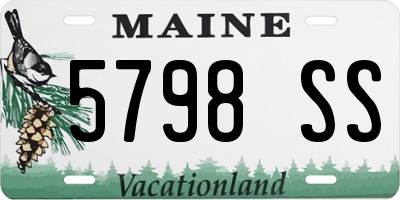 ME license plate 5798SS