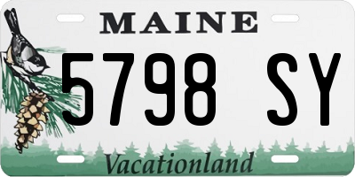 ME license plate 5798SY