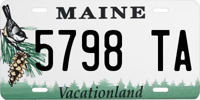 ME license plate 5798TA