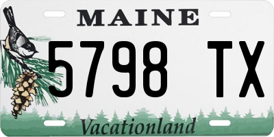 ME license plate 5798TX