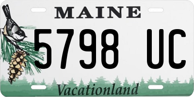 ME license plate 5798UC