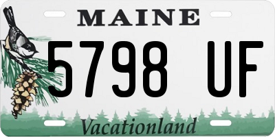 ME license plate 5798UF