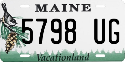 ME license plate 5798UG