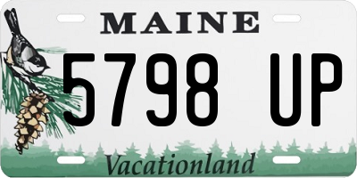 ME license plate 5798UP