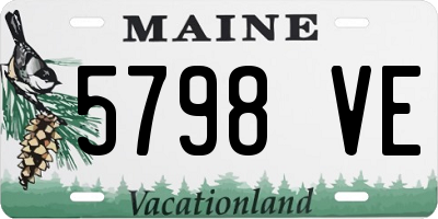ME license plate 5798VE