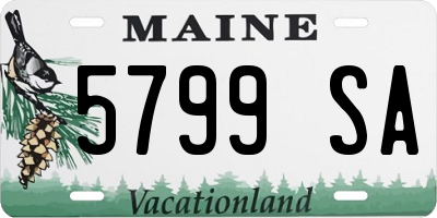 ME license plate 5799SA