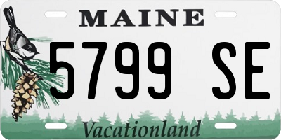 ME license plate 5799SE