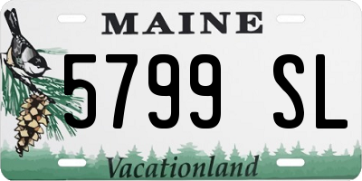 ME license plate 5799SL