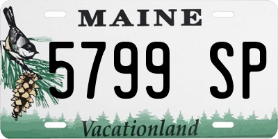 ME license plate 5799SP