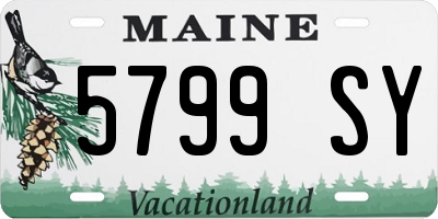 ME license plate 5799SY