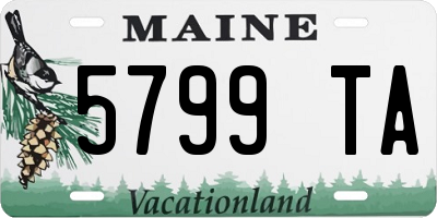 ME license plate 5799TA