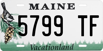 ME license plate 5799TF