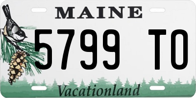 ME license plate 5799TO