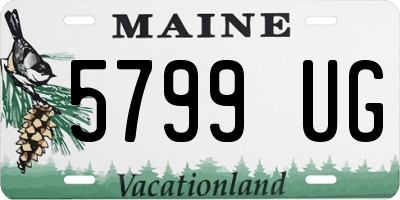ME license plate 5799UG