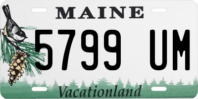 ME license plate 5799UM