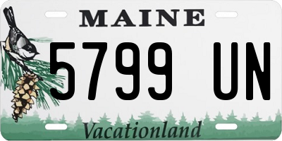 ME license plate 5799UN