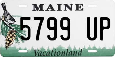 ME license plate 5799UP