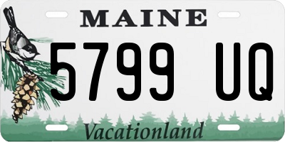 ME license plate 5799UQ