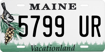 ME license plate 5799UR