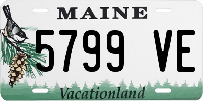 ME license plate 5799VE