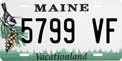 ME license plate 5799VF