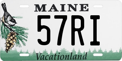 ME license plate 57RI