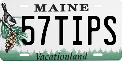 ME license plate 57TIPS