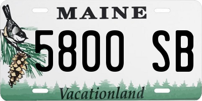 ME license plate 5800SB