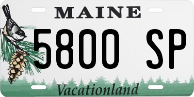 ME license plate 5800SP