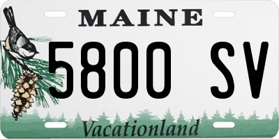 ME license plate 5800SV