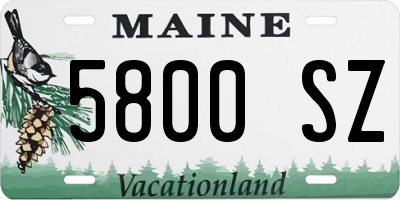 ME license plate 5800SZ