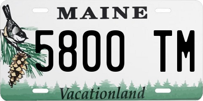 ME license plate 5800TM