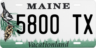 ME license plate 5800TX