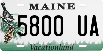 ME license plate 5800UA