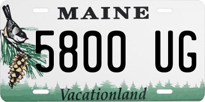 ME license plate 5800UG