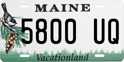 ME license plate 5800UQ