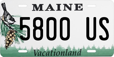ME license plate 5800US