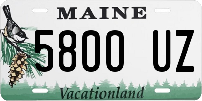 ME license plate 5800UZ
