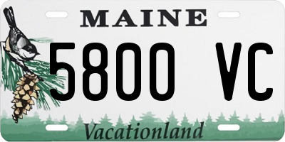 ME license plate 5800VC