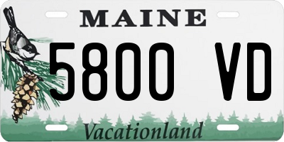 ME license plate 5800VD