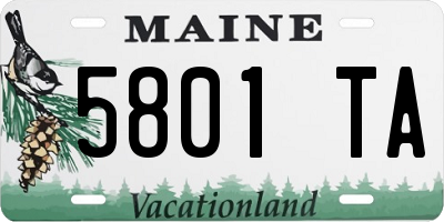 ME license plate 5801TA