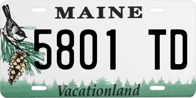 ME license plate 5801TD