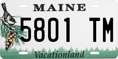 ME license plate 5801TM