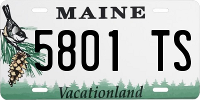 ME license plate 5801TS