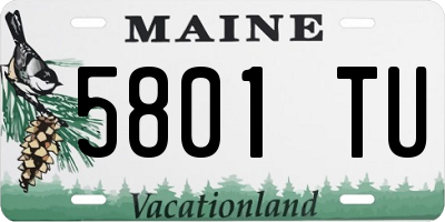 ME license plate 5801TU