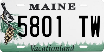 ME license plate 5801TW