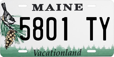 ME license plate 5801TY